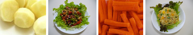 Prepared fruit and salads